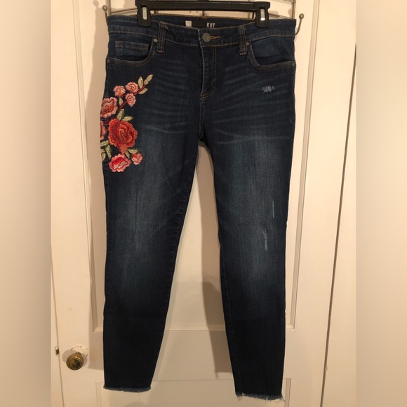 Kut from the Kloth Denim - KUT From The Cloth Connie Embroidered Ankle Skinny Jeans size 12